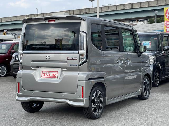 スペーシアカスタム ハイブリッドＸＳターボ　ハイブリッドＸＳターボ（４名）届出済み未使用車　両側電動スライドドア　衝突被害軽減システム　Ｆ＆Ｒクリアランスソナー　ＬＥＤヘッドライト　オートライト　スマートキー　運転席・助手席シートヒーター（10枚目）