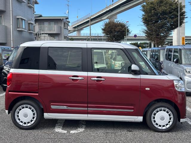 ムーヴキャンバス ストライプスG 届出済未使用車 前後障害物センサー アイドルストップ 禁煙 Bカメラ パワーウインドウ セキュリティアラーム フルフラット スマートキープッシュスタート カーテンエアバック Sヒーター(8枚目)