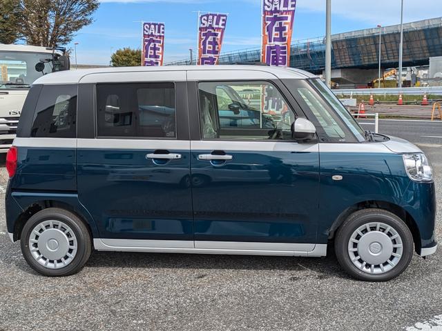 ムーヴキャンバス ストライプスX 両側電動スライドドア届出済未使用車 衝突被害軽減ブレーキオートライト スマートキー 障害物センサー Rカメラ 電動格納式ドアミラー 盗難防止装置 オートエアコン(8枚目)