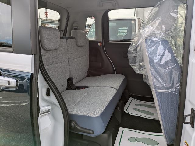 ムーヴキャンバス ストライプスX 両側電動スライドドア届出済未使用車 衝突被害軽減ブレーキオートライト スマートキー 障害物センサー Rカメラ 電動格納式ドアミラー 盗難防止装置 オートエアコン(48枚目)