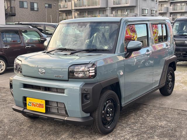 タフト Ｘ　届出済未使用車　禁煙　デュアルエアバッグ　安全ボディ　ＡＡＣ　キーフリー　記録簿　レーンキープ　横滑り防止機能　運転席エアバック　サイドエアバッグ　パワーウィンドウ　ＬＥＤヘッドライト　ガラスルーフ（5枚目）