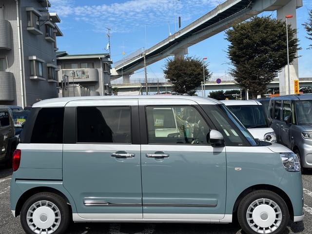 ムーヴキャンバス ストライプスＧ　届出済未使用車　両側電動スライドドア　衝突被害軽減ブレーキ　車線逸脱警報　横滑防止装置　コーナーセンサー　バックカメラ　ＬＥＤヘッドランプ＆フォグランプ　シートヒーター　スマートキープッシュスタート（8枚目）