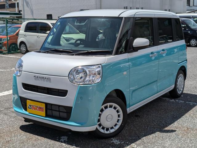 ムーヴキャンバス 届出済未使用車 オートライト バックカメラ USB ステアリングオーディオスイッチ リアパーキングセンサー オートエアコン プッシュスタート スマートキー 電動格納ミラー 左右電動スライドドア(5枚目)