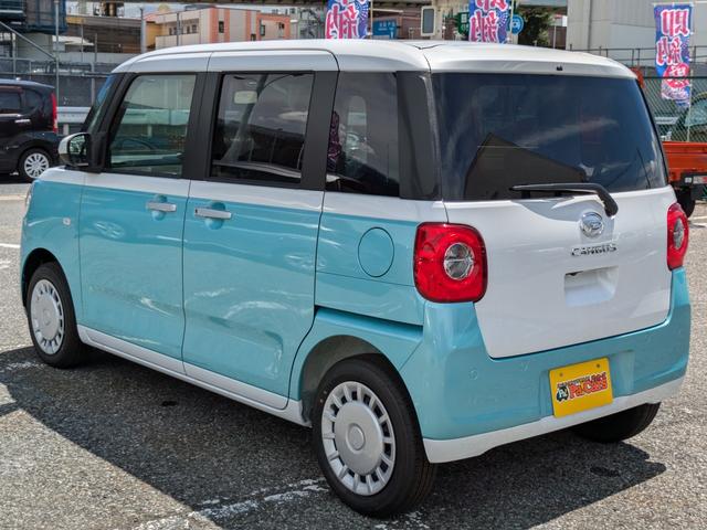 ムーヴキャンバス 届出済未使用車 オートライト バックカメラ USB ステアリングオーディオスイッチ リアパーキングセンサー オートエアコン プッシュスタート スマートキー 電動格納ミラー 左右電動スライドドア(12枚目)