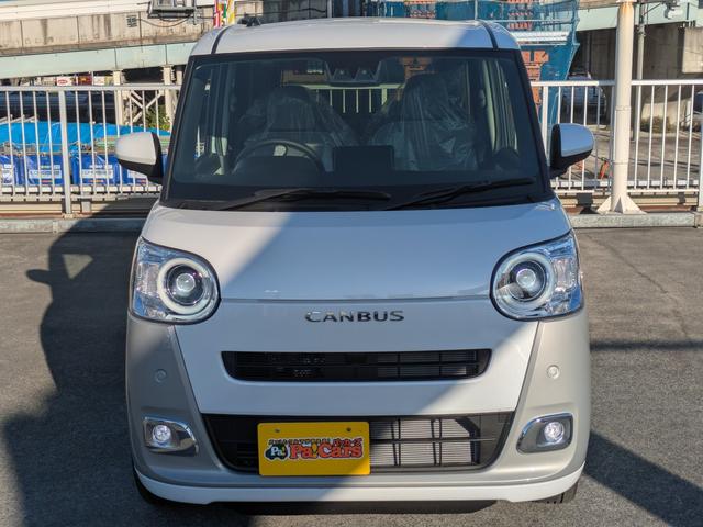 ムーヴキャンバス ストライプスＧ　届出済未使用車　前後障害物センサー　アイドルストップ　禁煙　Ｂカメラ　パワーウインドウ　セキュリティアラーム　フルフラット　スマートキープッシュスタート　カーテンエアバック　ＬＥＤライト（6枚目）