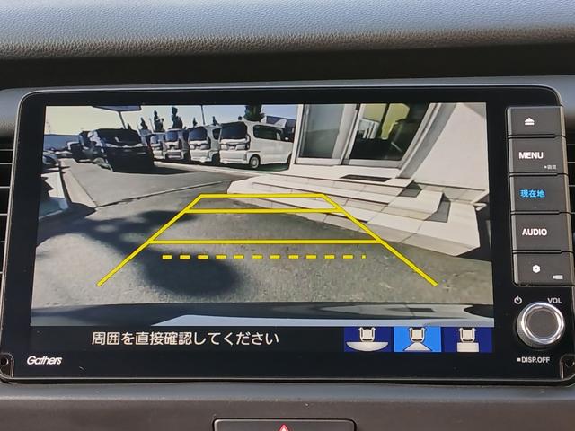 フィット ｅ：ＨＥＶリュクス　新品タイヤ４本交換付き　純正メモリーナビ＆前後ドラレコ　バックカメラ　障害物センサー　地デジチューナー　Ｂｌｕｅｔｏｏｔｈオーディオ　ＵＳＢ　前席シートヒーター　ＥＴＣ　禁煙車　ワンオーナー　ＬＥＤ（6枚目）