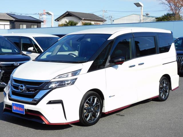 セレナ ニスモ メーカー9インチナビTV・全カメラ・CD・DVD・ブルートゥース・プロパイロット・Cセンサー・両自動ドア・ETC・LEDライト・LEDフォグ・17アルミ・USB・後席モニター・インテリキー・Pガラス(6枚目)