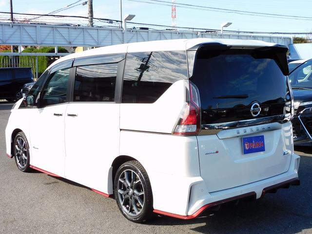 セレナ ニスモ メーカー9インチナビTV・全カメラ・CD・DVD・ブルートゥース・プロパイロット・Cセンサー・両自動ドア・ETC・LEDライト・LEDフォグ・17アルミ・USB・後席モニター・インテリキー・Pガラス(7枚目)