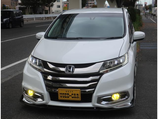 オデッセイ アブソルート　ユーザー買取車　ＴＥＩＮ車高調　フロントスポイラー　社外１９インチアルミホイール　ナビ　地デジ　バックカメラ　Ｂｌｕｅｔｏｏｔｈ　記録簿　パワースライドドア　フリップダウンモニター（ＨＤＭＩ接続可）（14枚目）