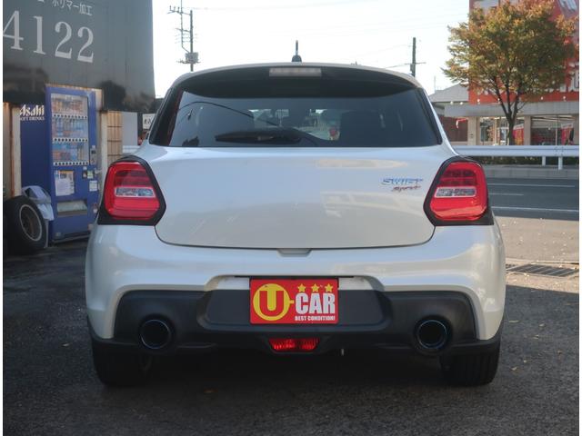 スイフトスポーツ ベースグレード 6速MT ガナドールマフラー TEINショック ケンウッドディスプレイオーディオ Apple CarPlay Android Auto バックカメラ 追加メーター デュアルセンサーブレーキサポート(8枚目)