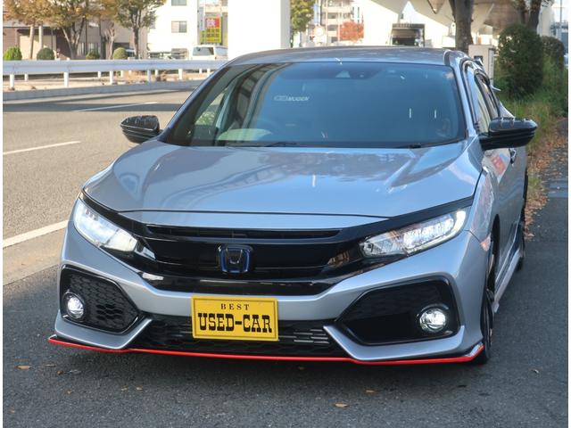 シビック ハッチバック ホンダセンシング 6速MT 無限フルバケシート 無限テール APEXiマフラー リアスポイラー ブリッツエアクリ クスコタワーバー ローダウン ナビ 地デジ バックカメラ Bluetooth 記録簿 クルコン(14枚目)