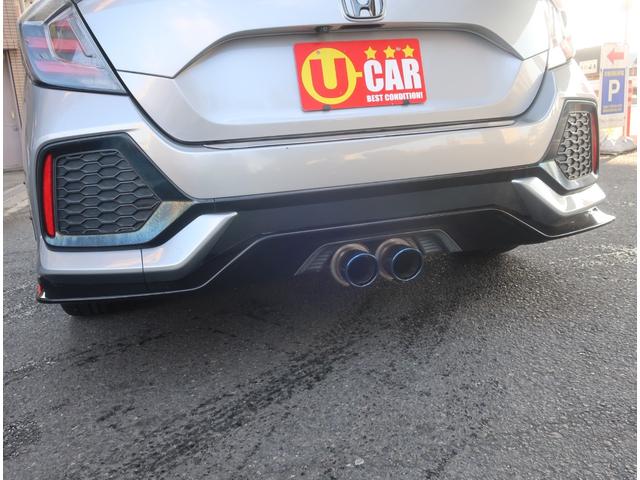 シビック ハッチバック ホンダセンシング 6速MT 無限フルバケシート 無限テール APEXiマフラー リアスポイラー ブリッツエアクリ クスコタワーバー ローダウン ナビ 地デジ バックカメラ Bluetooth 記録簿 クルコン(16枚目)