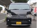 ハイエースワゴン ＧＬ　ナビ　地デジ　バックカメラ　Ｂｌｕｅｔｏｏｔｈ　後席モニター　フロントスポイラー　パワースライドドア　黒革調シートカバー　キーレス　ＥＴＣ　電動格納ミラー　ダブルエアコン　社外ステアリング　ローダウン（7枚目）