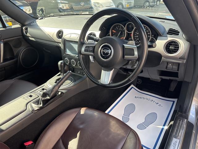 ロードスター VS RHT 禁煙車 ナビ フルセグTV ブルートゥース DVDビデオ CDラジオ バックモニタ ETC ドラレコ パドルシフト 左右シートヒーター HIDライト 専用革シート Wエアバック サイドエアバック(4枚目)