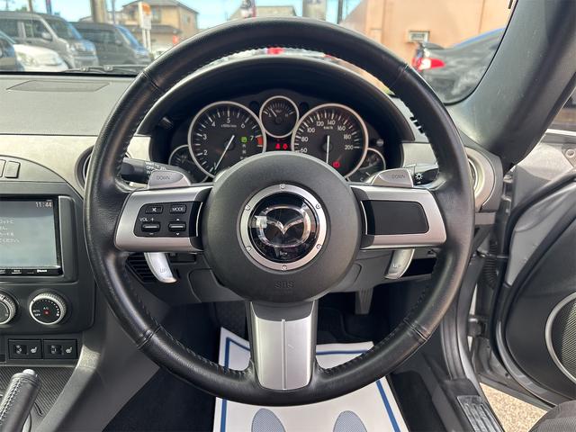 ロードスター VS RHT 禁煙車 ナビ フルセグTV ブルートゥース DVDビデオ CDラジオ バックモニタ ETC ドラレコ パドルシフト 左右シートヒーター HIDライト 専用革シート Wエアバック サイドエアバック(15枚目)