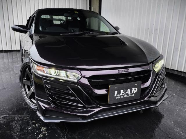 S660 α HKS GT100Rタービン・エアクリーナー・キャタライザー・フラッシュエディター/柿本改マフラー/BLITZ車高調/MUGENフルエアロ/Result Japan ボンネット・ウイング(37枚目)