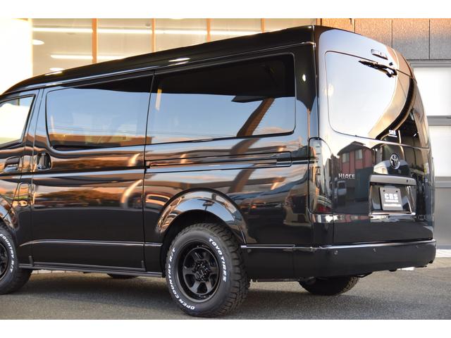 ハイエースワゴン GL 千葉BLACKSTYLE フロントバンパーガード ESSEX16インチアルミ 25mmオーバーフェンダー フローティングナビ 12.8型後席モニター 天井スピーカー デジタルインナーミラー(12枚目)
