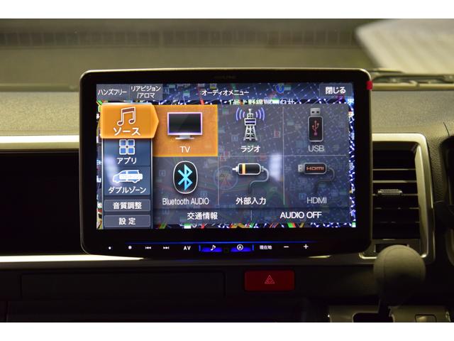ハイエースワゴン GL 千葉BLACKSTYLE フロントバンパーガード ESSEX16インチアルミ 25mmオーバーフェンダー フローティングナビ 12.8型後席モニター 天井スピーカー デジタルインナーミラー(31枚目)