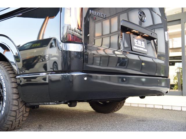 ハイエースワゴン GL 千葉BLACKSTYLE フロントバンパーガード ESSEX16インチアルミ 25mmオーバーフェンダー フローティングナビ 12.8型後席モニター 天井スピーカー デジタルインナーミラー(58枚目)