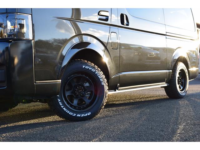 ハイエースワゴン GL 千葉BLACKSTYLE フロントバンパーガード ESSEX16インチアルミ 25mmオーバーフェンダー フローティングナビ 12.8型後席モニター 天井スピーカー デジタルインナーミラー(66枚目)