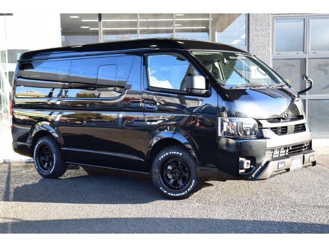 ハイエースワゴン GL 千葉BLACKSTYLE フロントバンパーガード ESSEX16インチアルミ 25mmオーバーフェンダー フローティングナビ 12.8型後席モニター 天井スピーカー デジタルインナーミラー(67枚目)