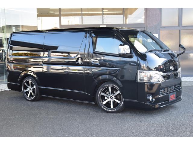 ハイエースバン スーパーGL ダークプライムII ローダウン ベッドキット 車中泊 フロントスポイラー ESSEX17インチアルミ フローティングナビ 10.1型後席モニター LEDヘッドライト LEDテールランプ バックカメラ付き防眩ミラー(66枚目)