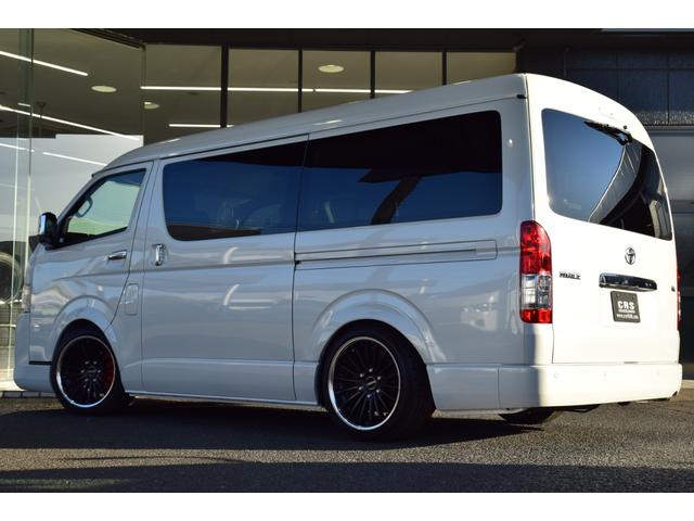ハイエースワゴン GL ローダウン 内装架装車両 ベッドキット 車中泊 ESSEX18インチアルミ 25mmオーバーフェンダー フロントスポイラー LEDヘッドライト デジタルインナーミラー 前後コーナーセンサー(15枚目)