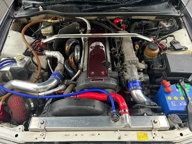 マークII ツアラーV サンルーフ MT載せ替え公認 フルデュアルマフラー 機械式LSD 社外強化クラッチ インタークーラー WORK T5R18インチ トラストプロフェックブーストコントローラー 前後V1フェンダー(11枚目)