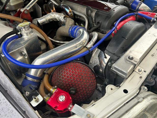 マークII ツアラーV サンルーフ MT載せ替え公認 フルデュアルマフラー 機械式LSD 社外強化クラッチ インタークーラー WORK T5R18インチ トラストプロフェックブーストコントローラー 前後V1フェンダー(12枚目)