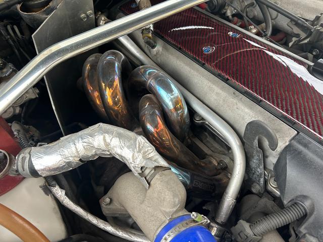 マークII ツアラーV サンルーフ MT載せ替え公認 フルデュアルマフラー 機械式LSD 社外強化クラッチ インタークーラー WORK T5R18インチ トラストプロフェックブーストコントローラー 前後V1フェンダー(13枚目)