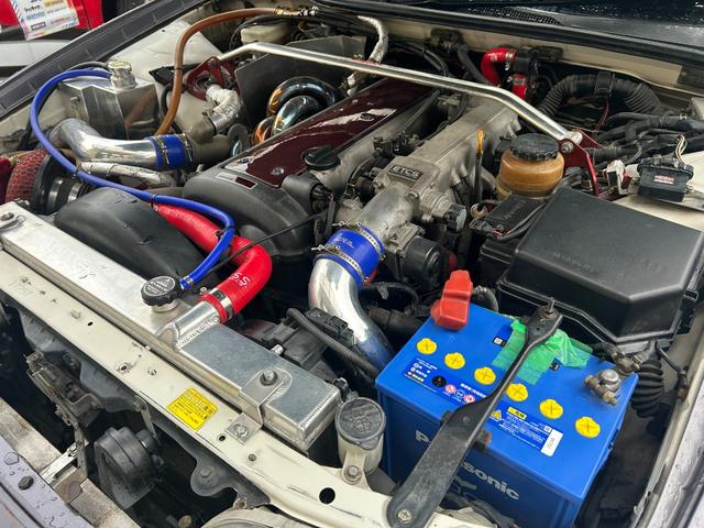 マークII ツアラーV サンルーフ MT載せ替え公認 フルデュアルマフラー 機械式LSD 社外強化クラッチ インタークーラー WORK T5R18インチ トラストプロフェックブーストコントローラー 前後V1フェンダー(14枚目)