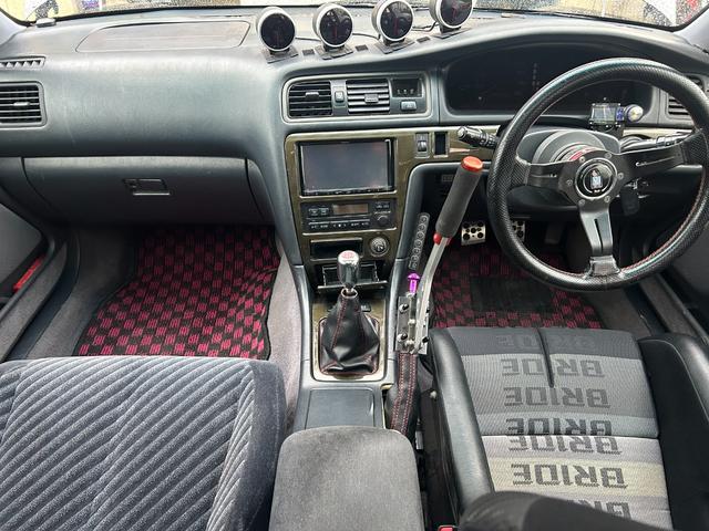 マークII ツアラーV サンルーフ MT載せ替え公認 フルデュアルマフラー 機械式LSD 社外強化クラッチ インタークーラー WORK T5R18インチ トラストプロフェックブーストコントローラー 前後V1フェンダー(15枚目)