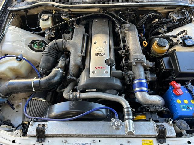 マークII ツアラーV MT公認済 サンルーフ 社外ラジエーター インタークーラー 機械式LSD ORC強化メタルツインクラッチ 社外フルエアロ BNスポーツフロントフェンダー WORK T5R2P18インチ(12枚目)