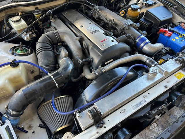 マークII ツアラーV MT公認済 サンルーフ 社外ラジエーター インタークーラー 機械式LSD ORC強化メタルツインクラッチ 社外フルエアロ BNスポーツフロントフェンダー WORK T5R2P18インチ(13枚目)