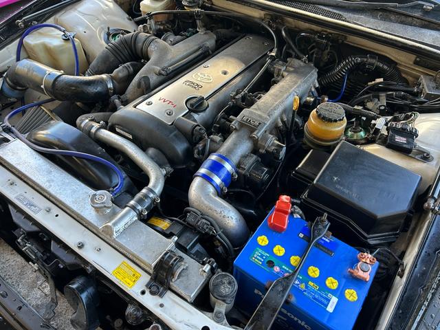 マークII ツアラーV MT公認済 サンルーフ 社外ラジエーター インタークーラー 機械式LSD ORC強化メタルツインクラッチ 社外フルエアロ BNスポーツフロントフェンダー WORK T5R2P18インチ(14枚目)