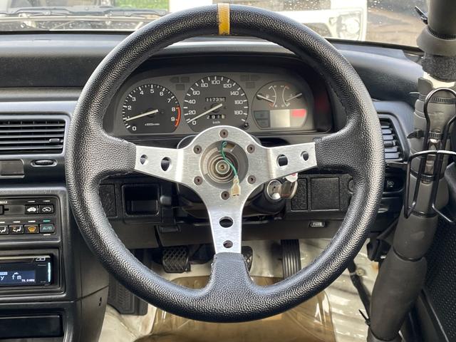 シビック ＳｉＲ　５速ＭＴ　Ｂ１６Ａエンジン　ＢＲＩＤＥフルバケットシート　１２点式ロールケージ　ゼロファイター車高調　５ＺＩＧＥＮエキマニ　バーディークラブＳＰＥＣ２マフラー　ＥＮＫＥＩ１５インチアルミホ―イル（29枚目）