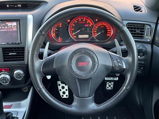 インプレッサ WRX STI Aライン 4WD ターボ パナソニックナビ DTV ETC プッシュスタート パドルシフト ハーフレザーシート STIトランクスポイラー ヴァレンティスモークテール ガナドールマフラー WORK19インチAW(35枚目)