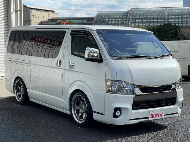 ハイエースバン スーパーＧＬ　ダークプライムＩＩ　ワンオーナー　アルパインナビ　ＤＴＶ　ＥＴＣ　デジタルインナーミラー　両側パワースライドドア　社外バンパー（Ｆ・Ｒ）　オーバーフェンダー　ＵＩｖｅｈｉｃｌｅショック　ＥＳＳＥＸ１８インチアルミホイール（18枚目）