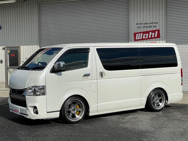 ハイエースバン スーパーＧＬ　ダークプライムＩＩ　ワンオーナー　アルパインナビ　ＤＴＶ　ＥＴＣ　デジタルインナーミラー　両側パワースライドドア　社外バンパー（Ｆ・Ｒ）　オーバーフェンダー　ＵＩｖｅｈｉｃｌｅショック　ＥＳＳＥＸ１８インチアルミホイール（29枚目）