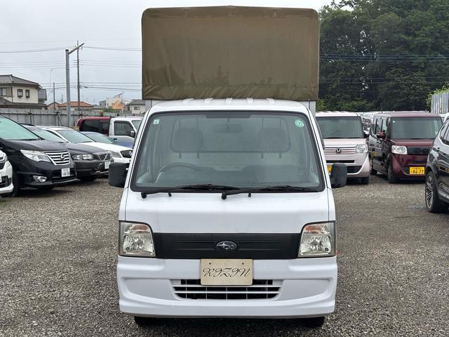 サンバートラック 　幌付き　コンテナ　バックモニター　エアコン　パワステ　エアバック　記録簿　修復歴なし（2枚目）