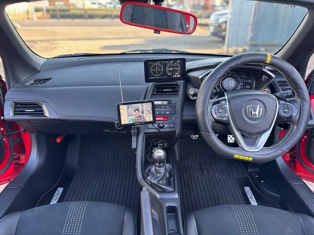 S660 α 保証1年付 走行1万km台 6MT 社外ナビ TV Bluetooth バックカメラ 社外16インチアルミ ETC ハーフレザーシート クルーズコントロール スマートキー プッシュスタート(12枚目)