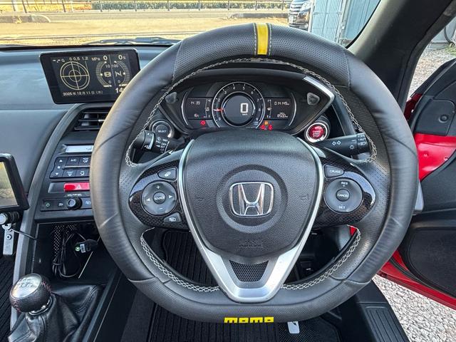 S660 α 保証1年付 走行1万km台 6MT 社外ナビ TV Bluetooth バックカメラ 社外16インチアルミ ETC ハーフレザーシート クルーズコントロール スマートキー プッシュスタート(16枚目)