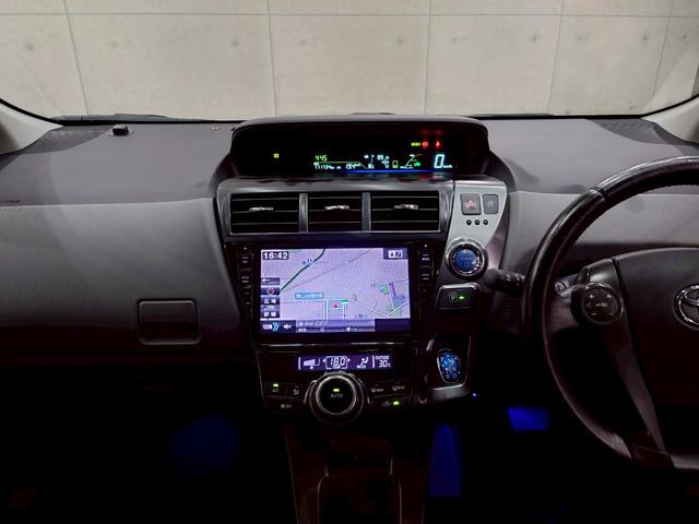 プリウスアルファ Ｓ　チューン　ブラック　ユーザー様直接仕入れ　社外ナビ　フルセグＴＶ　Ｂｌｕｅｔｏｏｔｈ　バックモニター　フリップダウンモニター　ＬＥＤヘッドライト　フォグ　純正１６インチＡＷ　ステアスイッチ　スマートキー　予備キー　ＥＴＣ（33枚目）