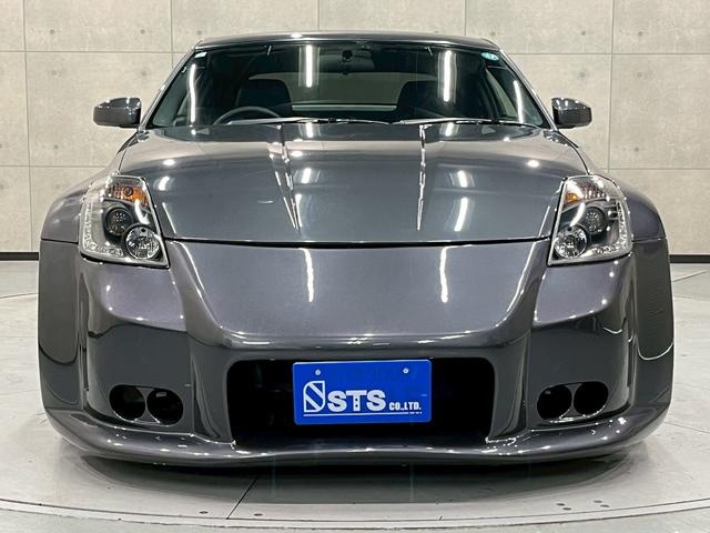 フェアレディZ バージョンT 社外エアロバンパー トランクスポイラー 社外ヘッドライト・20インチアルミ 黒革シート パワーシート 社外ナビ フルセグTV Bluetooth バックモニター 革巻きステア リモコンキー ETC(7枚目)