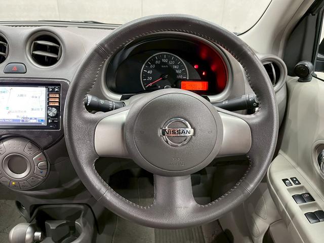 マーチ ボレロ　ユーザー様直接仕入れ車両　専用エクステリア・１４インチアルミ　純正ナビ　フルセグＴＶ　Ｂｌｕｅｔｏｏｔｈ　バックモニター　ドラレコ　メッキドアハンドル　革巻きステア　インテリジェントキー　ＥＴＣ車載器（23枚目）