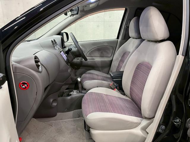 マーチ ボレロ　ユーザー様直接仕入れ車両　専用エクステリア・１４インチアルミ　純正ナビ　フルセグＴＶ　Ｂｌｕｅｔｏｏｔｈ　バックモニター　ドラレコ　メッキドアハンドル　革巻きステア　インテリジェントキー　ＥＴＣ車載器（45枚目）