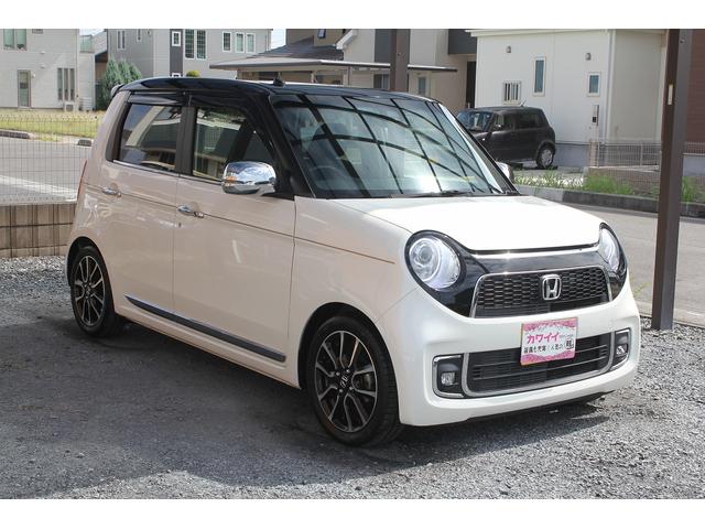 Ｎ－ＯＮＥ プレミアム　ツアラー・ローダウン　修復歴無し・３年保証・後期モデル・ブラックルーフ・ツートン・デジタルインナーミラー・純正ナビ・バックカメラ・ＴＥＩＮダウンサス・スマートキー２本・シティブレーキアクティブシステム・社外マフラー（2枚目）