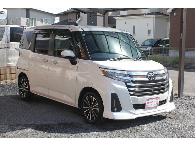 ルーミー カスタムＧ－Ｔ　修復歴無し・３年保証・後期モデル・禁煙車・新車１オーナー・後席専用フリップダウンモニター・純正９インチ大画面ナビ・アラウンドビューモニター・前後ドライブレコーダー・置くだけ充電・シートヒーター・ＥＴＣ（2枚目）