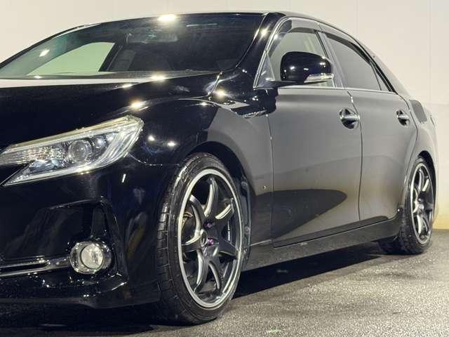 マークＸ ２５０Ｇ　リラックスセレクション・ブラックリミテッド　Ｇ’ｓ仕様　エアロ　車高調　サンルーフ　ＥＭＫＥＩ１８インチアルミ　ＴＶ　Ｂカメラ　ＥＴＣ　パワーシート（4枚目）