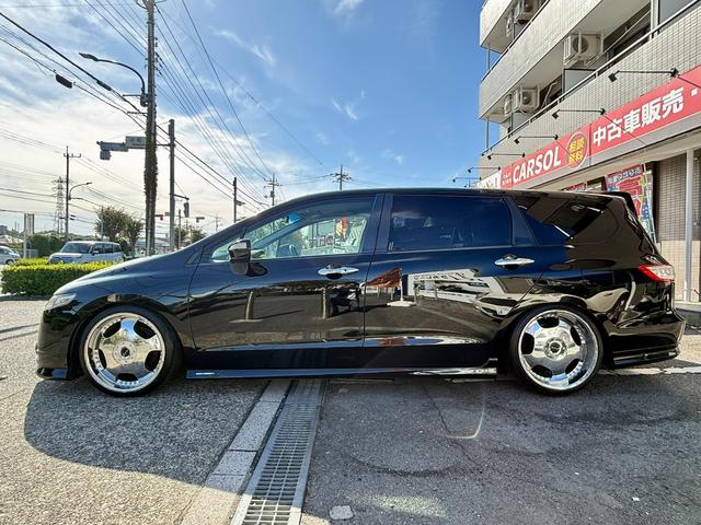 オデッセイ Mエアロパッケージ 法定整備付 ナビTV ローダウン 社外AW キーフリー ETC車載器 地デジフルセグ 横滑り防止装置 パワーウィンドウ フルオートエアコン ダブルエアコン 衝突安全ボディ フルフラット DVD エアロ(13枚目)
